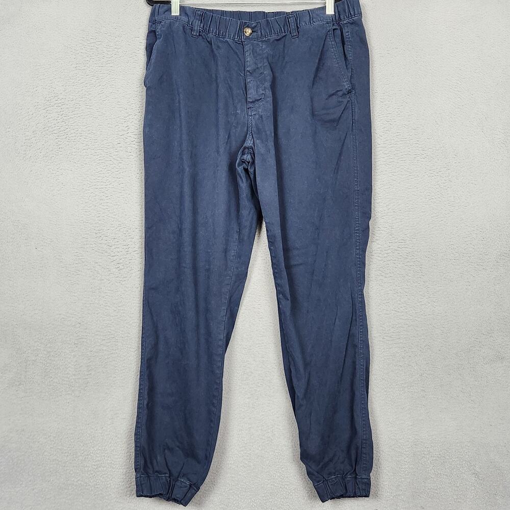 Bearbottom Pants Mens XL 32x29 Blue Jogger Stretch Elastic Waist Cuffs Casual